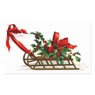 Ellen H. Clapsaddle: Sledge with Holly
