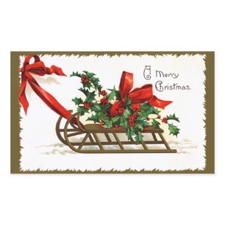 Ellen H. Clapsaddle: Sledge with Holly
