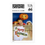 Ellen H. Clapsaddle: Three Halloween Children Postage Stamp