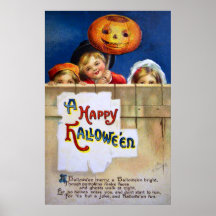 Ellen H. Clapsaddle: Three Halloween Children Poster