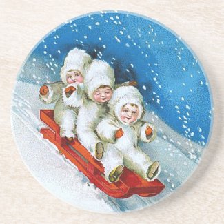 Ellen H. Clapsaddle: Winter Kids on Sledge