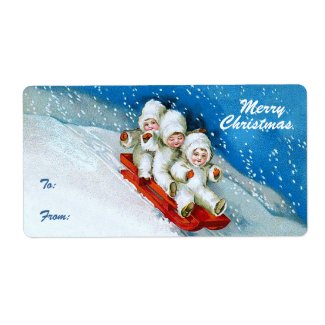 Ellen H. Clapsaddle: Winter Kids on Sledge
