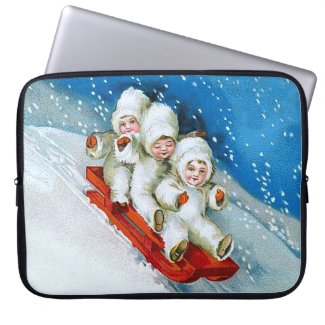 Ellen H. Clapsaddle: Winter Kids on Sledge
