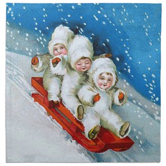 Ellen H. Clapsaddle: Winter Kids on Sledge
