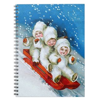 Ellen H. Clapsaddle: Winter Kids on Sledge