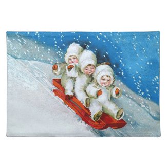 Ellen H. Clapsaddle: Winter Kids on Sledge