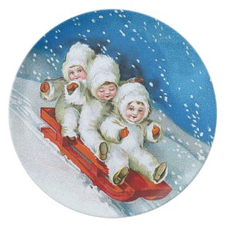 Ellen H. Clapsaddle: Winter Kids on Sledge