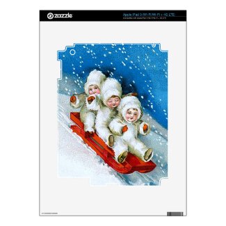 Ellen H. Clapsaddle: Winter Kids on Sledge