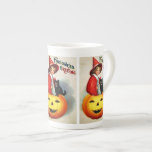 Ellen H. Clapsaddle: Witch in Jack O'Lantern Bone China Mug