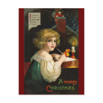Ellen H. Clapsaddle - Writing Christmas Girl Postcards
