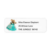 Ellie the Elephant Return Address Labels