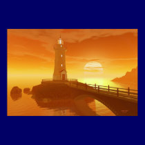 Elliot Key Lighthouse - Golden Sunset posters