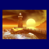 Elliot Key Lighthouse - Incoming Storm posters