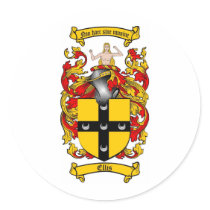 ELLIS FAMILY CREST -  ELLIS COAT OF ARMS stickers
