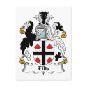 Ellis Family Crest postcards by coatsofarms Ellis Family Crest postcards