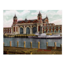 Ellis Island Vintage Postcard