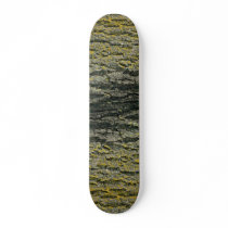 Elm bark and yellow moss skate deck