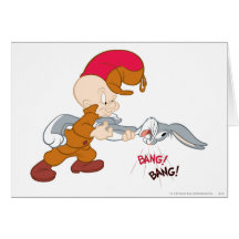 Elmer Fudd and Bugs Bunny Greeting Card
