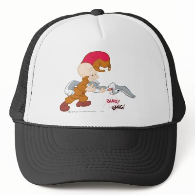 Elmer Fudd and Bugs Bunny mesh hats