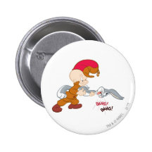 Elmer Fudd and Bugs Bunny Pinback Button