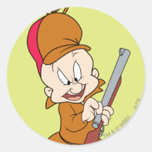 Elmer Fudd Ready to Hunt Round Sticker