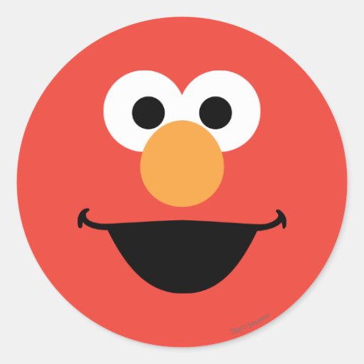 Elmo Face Art Classic Round Sticker Zazzle