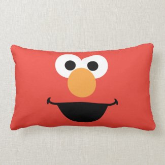 Elmo Face Art Throw Pillow