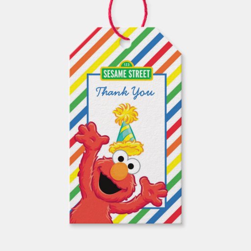 Elmo Neutral Birthday Gift Tags | Zazzle
