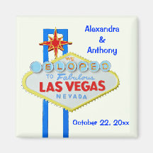 Eloped to Las Vegas Refrigerator Magnets