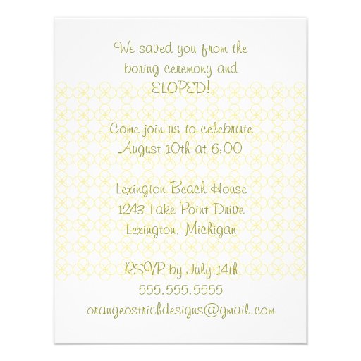 Elopement Announcement and Celebration Invitation