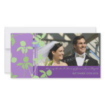 Elopement Announcement Photo Card Purple Green