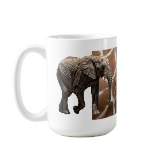 ELPHANTS AND GIRAFFES mug