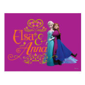 Elsa and Anna Standing Back to Back Post Card