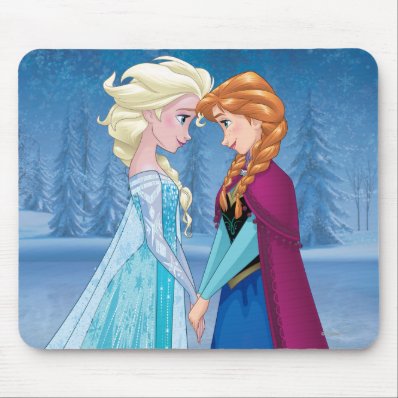 Elsa and Anna - Together Forever Mouse Pad