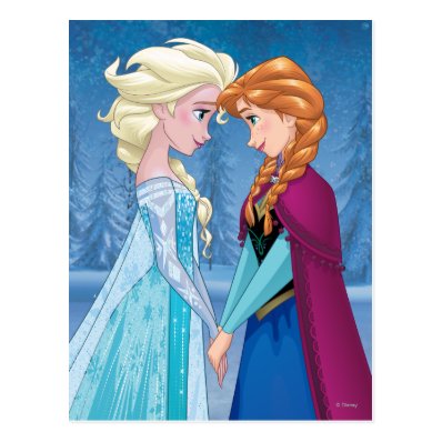 Elsa and Anna - Together Forever Postcard