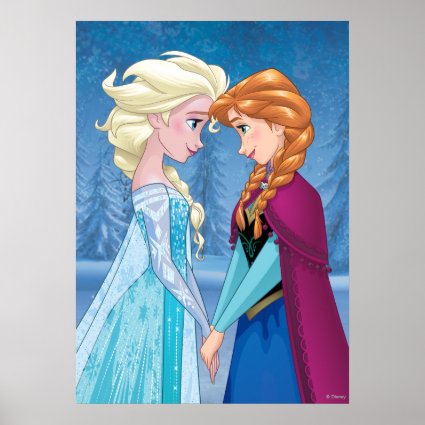 Feeling togetherness - happy someone always there for you - like Elsa and Anna from Frozen in this poster entitled Together Forever