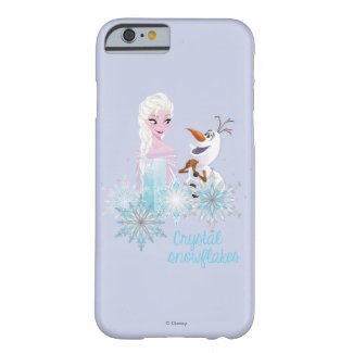 Elsa and Olaf - Crystal Snowflakes Barely There iPhone 6 Case