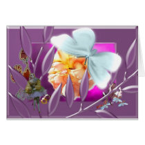 Elve with ladybirds card