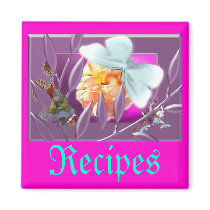 Elve with ladybirds recipes magnet
