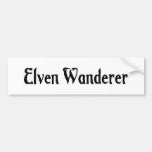 Elven Wanderer Sticker Bumper Sticker