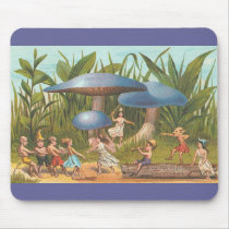Elves and Fairies in Mushroom Land Mousepad by MyOtherPlanet Elves and Fairies in Mushroom Land Mousepad