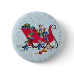 ELVES FILLING SANTA'S SLEIGH  by SHARON SHARPE Buttons