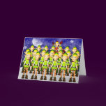 Elves, naughty, school pic, snow Christmas card