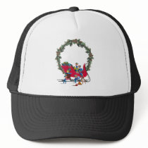 ELVES, SLEIGH & WREATH by SHARON SHARPE hats by sharonsharpe ELVES, SLEIGH & WREATH by SHARON SHARPE hats