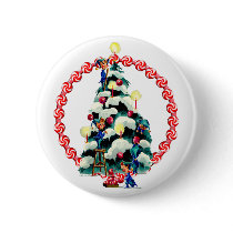 ELVES, TREE & CANDY WREATH by SHARON SHARPE buttons by sharonsharpe ELVES, TREE & CANDY WREATH by SHARON SHARPE buttons