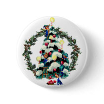ELVES, TREE & FIR WREATH by SHARON SHARPE buttons by sharonsharpe ELVES, TREE & FIR WREATH by SHARON SHARPE buttons