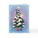ELVES TRIMMING the TREE by SHARON SHARPE cards
