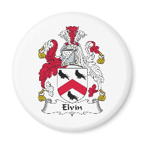 Elvin Family Crest magnets by coatsofarms Elvin Family Crest magnets