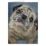 Elvis Puggy Portrait by Nancy Medina card