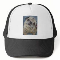 Elvis Puggy Portrait by Nancy Medina Hats